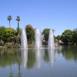 Three floating fountains