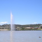21 metre high floating fountain and cascade